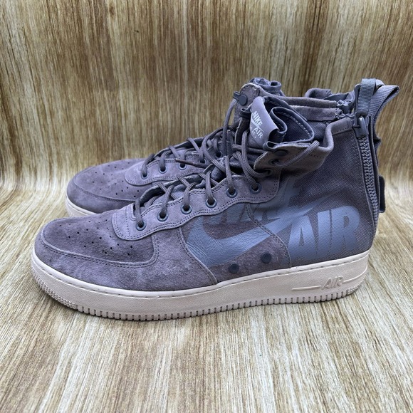 Nike SF Air Force 1 Mid Men's Size 13 Gunsmoke‎ Suede Sneakers Shoes 917753-007 - Picture 3 of 10